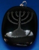 Amulett Menora auf Onyx