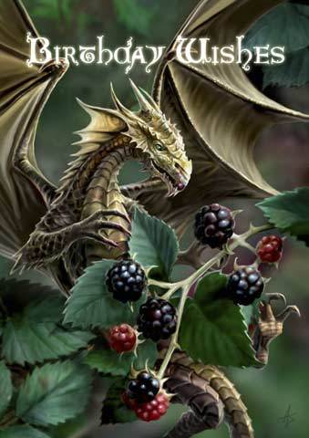 Grußkarte Blackberry Dragon