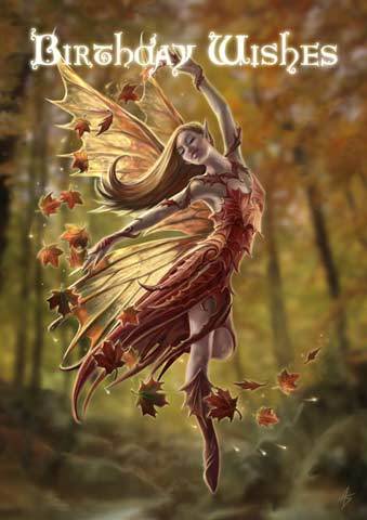 Grußkarte Autumn Fairy