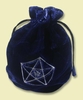 Samtbeutel mit Kordelzug - Pentagramme im Fünfeck