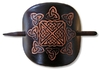 Keltische Haarspange aus Leder, Farbe schwarz